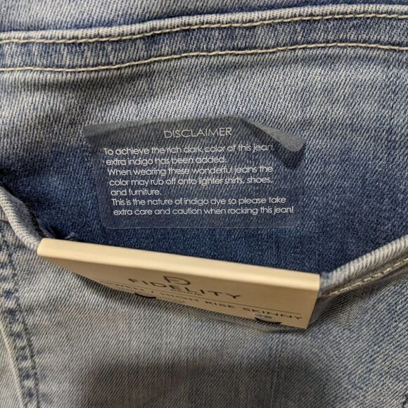 NWT Fidelity | Gwen High Waist Ripped Skinny Jeans In Skyline - Picture 10 of 11